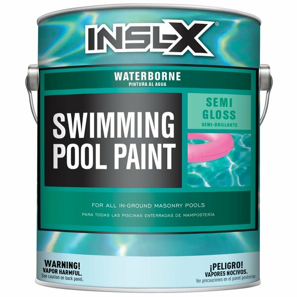 Insl-X By Benjamin Moore Insl-X Indoor and Outdoor Semi-Gloss Black Acrylic Swimming Pool Paint 1 gal WR1020092-01